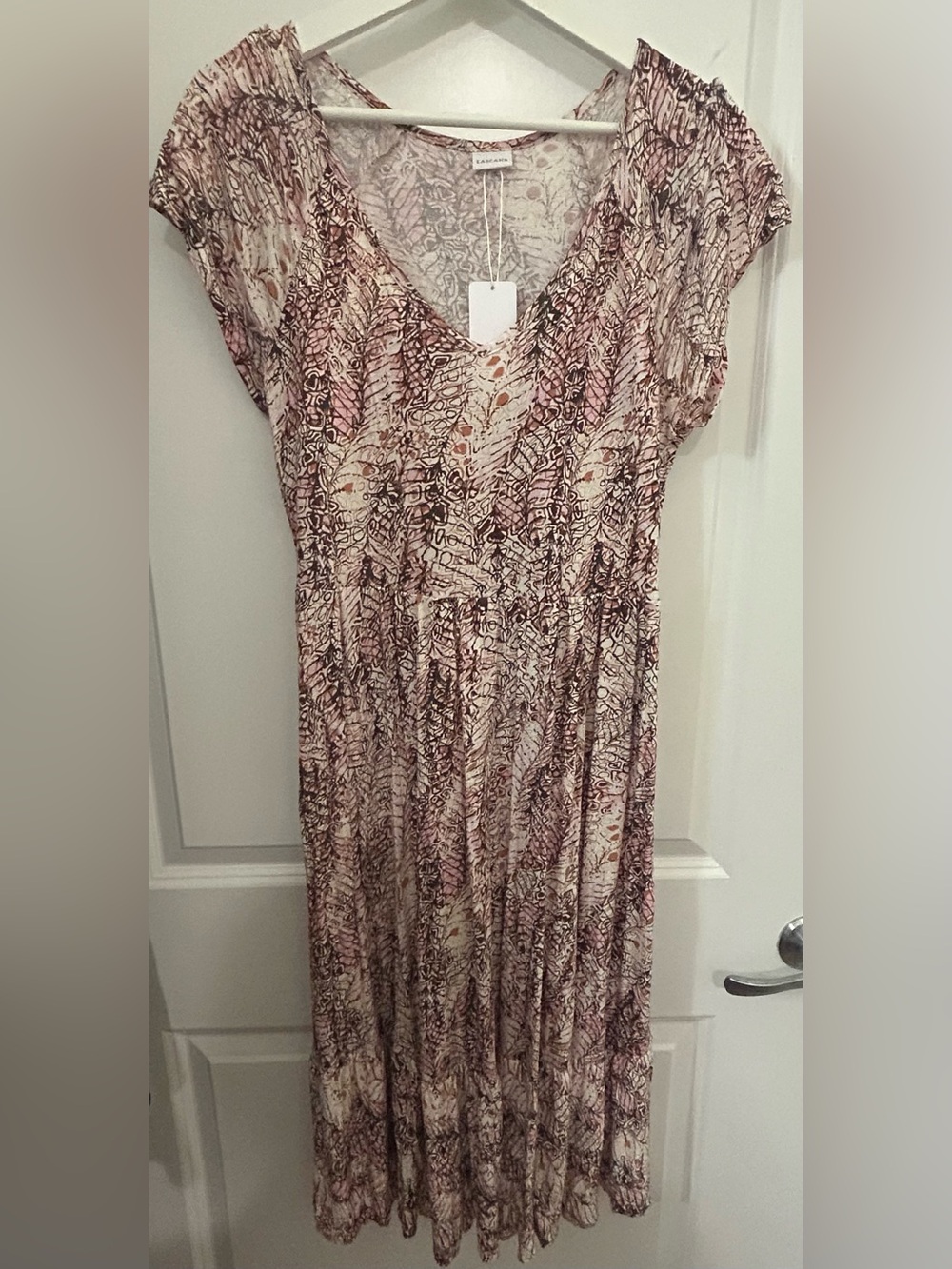 Lascana Women’s Dress Bohemian Paisley Pattern Short Sleeve Size 6 NWT